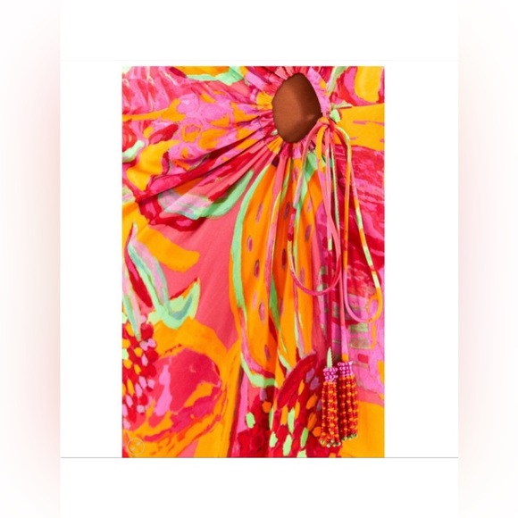 Farm Rio fruit brush cutout midi dress NWT - Picture 3 of 10